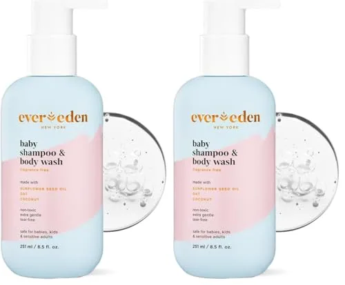 Evereden Baby Shampoo & Body Wash 2-in-1, 8.5 fl oz
