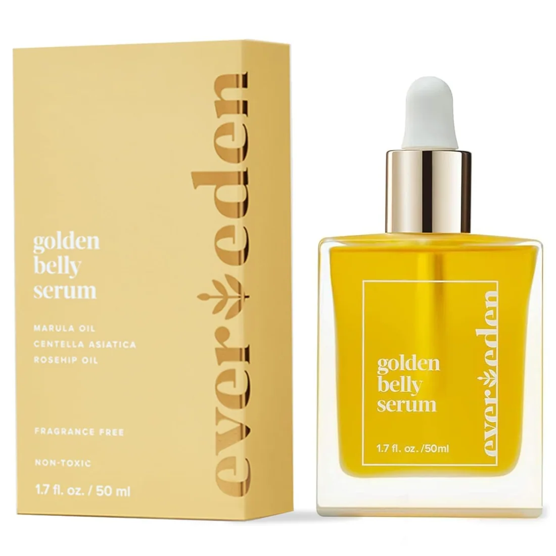 Evereden Golden Belly Serum, Maternity Skincare, Pregnancy Stretch Mark Oil