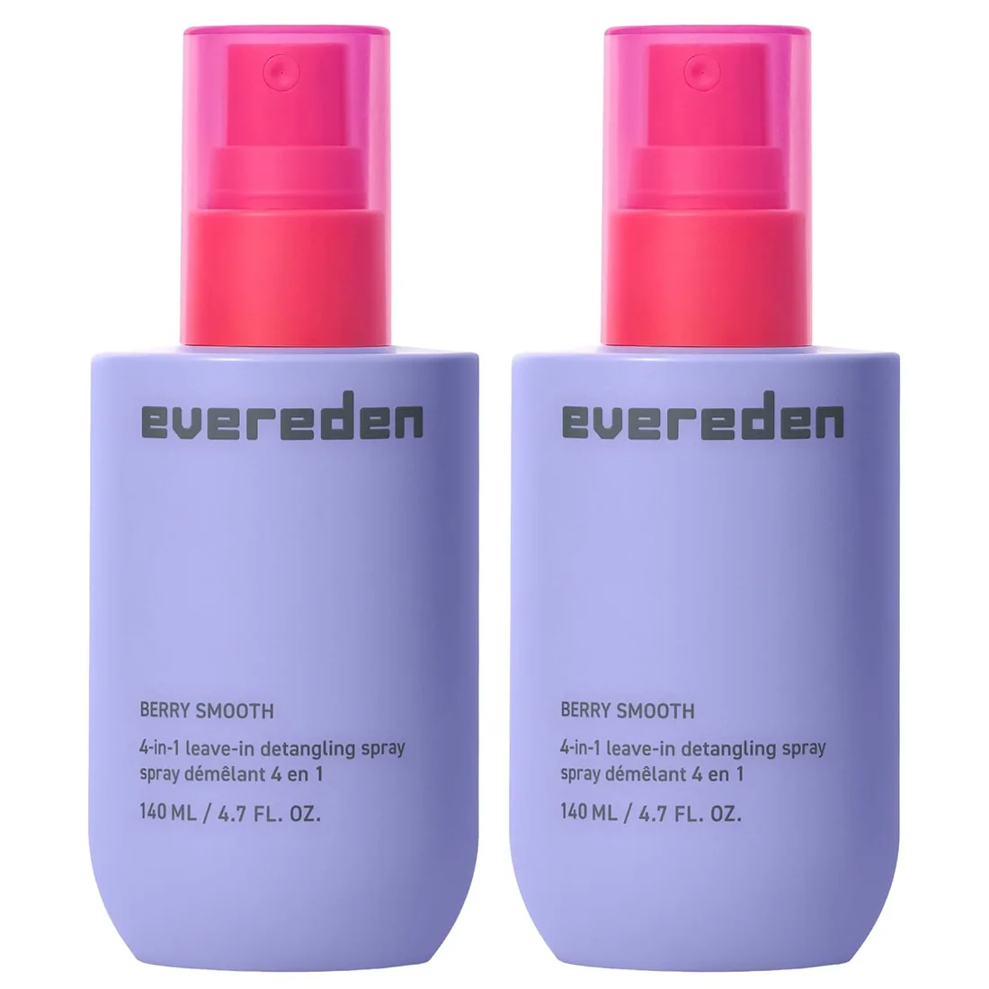 Evereden Kids 4-in-1 Detangler Spray 2-Pack, Silicone-Free, EWG Verified