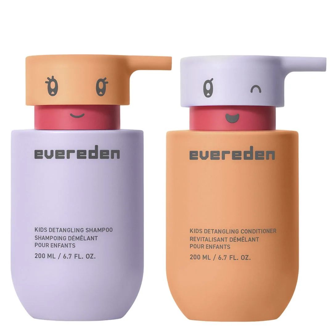 Evereden Kids Detangling Shampoo & Conditioner, Dermatologist-Tested, Vegan