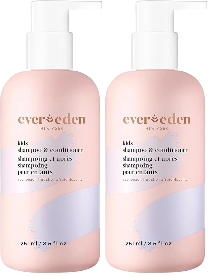 Evereden Kids Shampoo and Conditioner 2-in-1: Cool Peach, 8.5 fl oz.