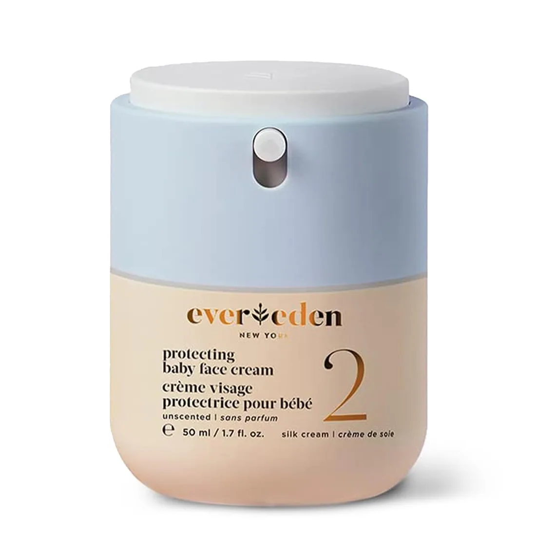 Evereden Silk Baby Face Cream, Dry Skin, Fragrance-Free, EWG Verified