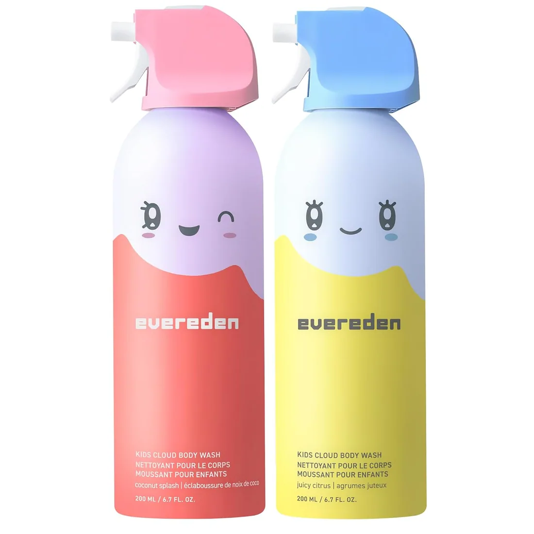 Evereden Kids Body Wash Foam Duo, Gentle & Dermatologist-Tested