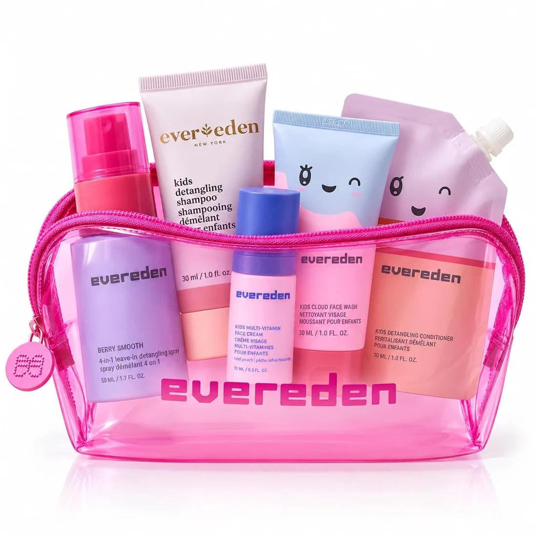 Evereden Kids Skin Care Gift Set for Girls, 6-Piece Gift Set with Bag