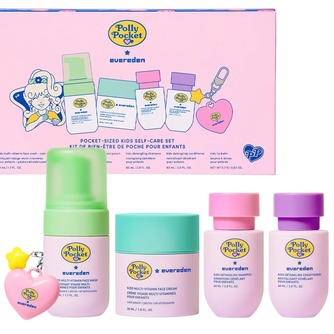 Evereden x Polly Pocket Kids Skincare & Haircare Gift Set + Lip Balm