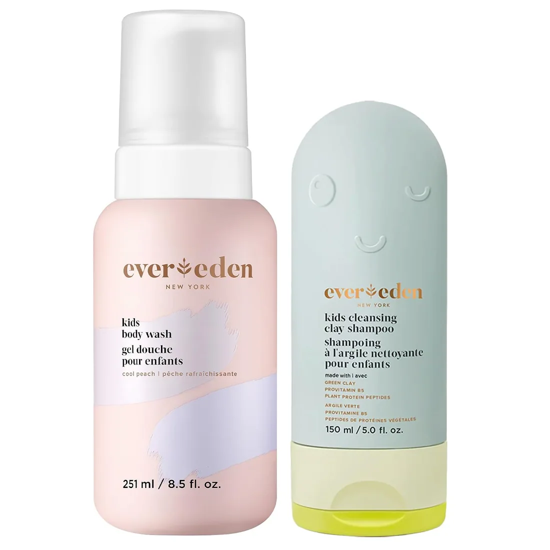 Evereden After Swim & Sports Kids Shampoo: With Cleansing Clay and Body Wash set