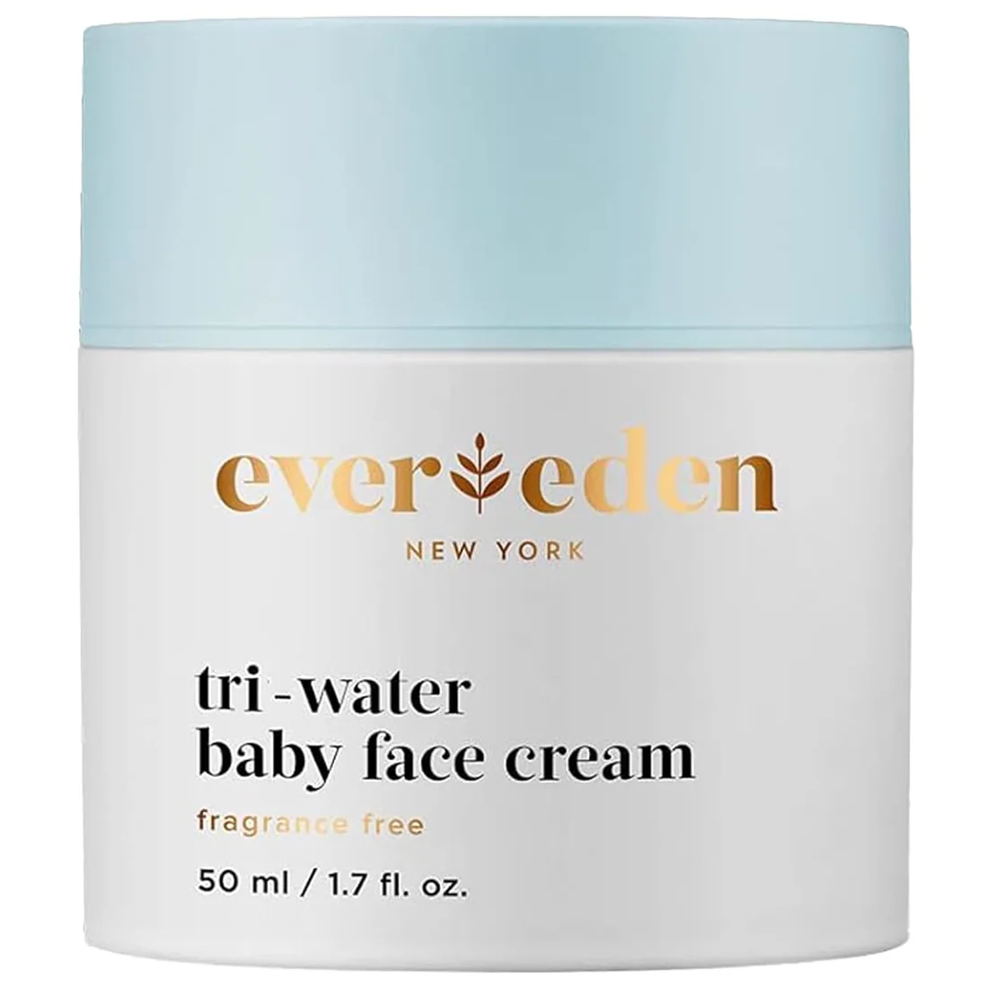 Evereden Tri-Water Baby Face Cream, Unscented & Dermatologist-Tested