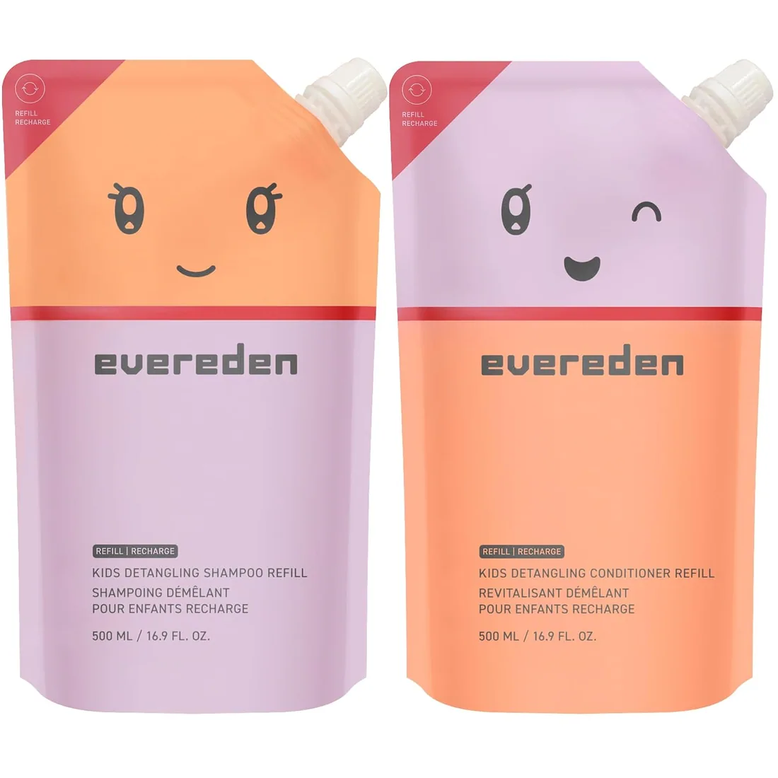 Evereden Kids Shampoo & Conditioner Refills, Dermatologist-Tested, Ages 3+