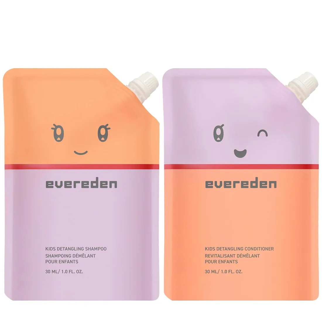 Evereden Kids Travel Size Shampoo & Conditioner Set, Dermatologist-Tested
