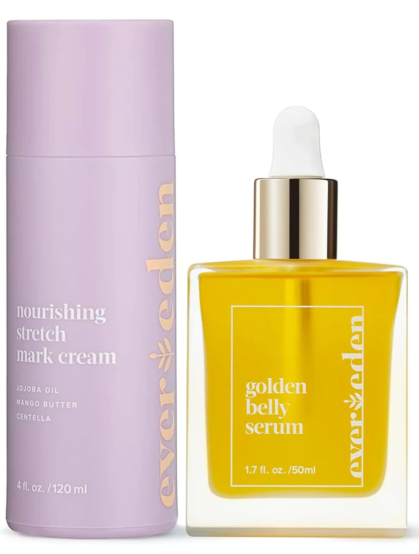 Evereden Belly Stretch Mark Oil & Stretch Mark Cream, Dermatologist-Tested